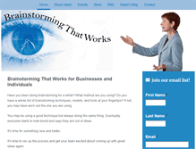 Tablet Screenshot of powerbrainstorming.com